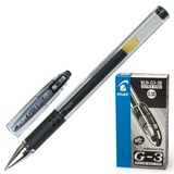 Ручка гелевая Pilot BLN-G3-38-B GRIP с резиновым упором, черная, 0.38&nbsp;мм