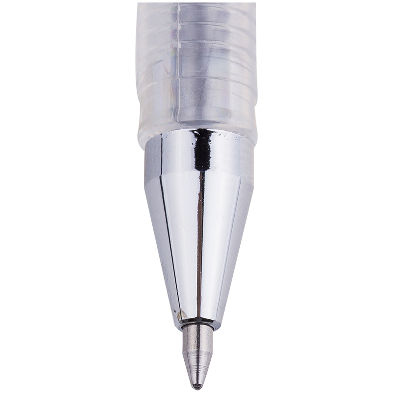 Ручка гелевая Crown HJR-500GSM silver, серебро металлик, 0,7 мм