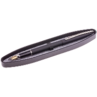 Ручка перьевая Berlingo CPs_82501 Silk Prestige, синяя, 0,8 мм, корпус черный-хром