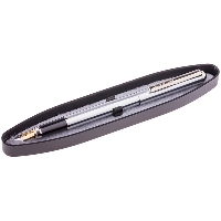 Ручка перьевая Berlingo CPs_82113 Silver Prestige, синяя, 0,8 мм, корпус хром